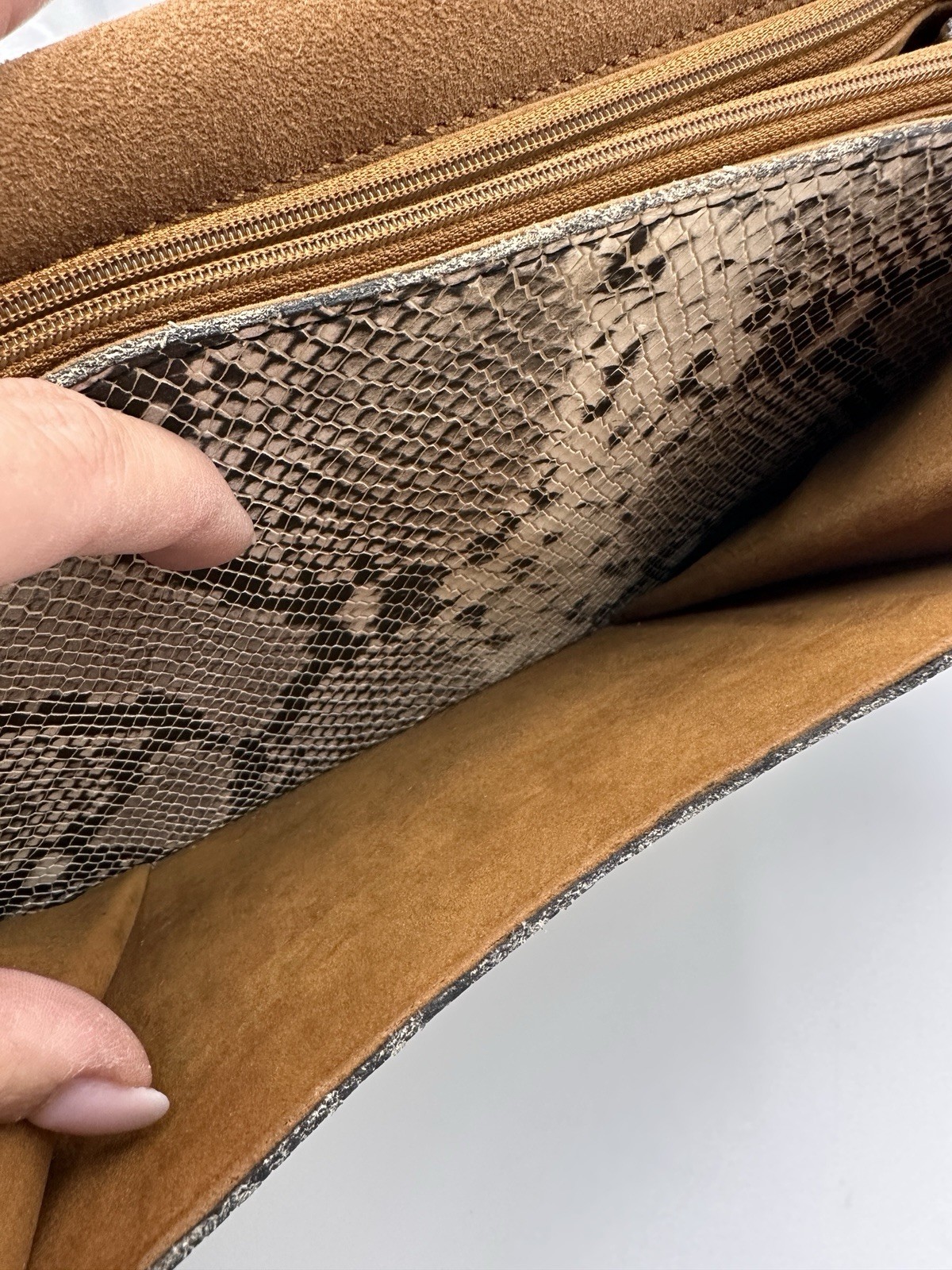 Patricia Nash Sanabria Leather Python Embossed Sa… - image 19