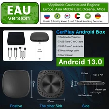 Android 13Wireless CarPlay Ai Box QCM6115 8Cores Support Netflix Built-in GPS 4G