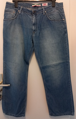 Armani Jeans Indigo 003 Herren Jeans gerades Bein blau Denim W38/L30 Five-Pocket