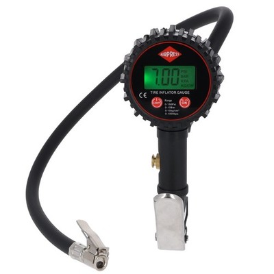Digitale Reifendruckpistole mit LCD Display 10 bar Reifenfüller 60cm Schlauch