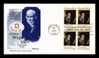 DR JIM STAMPS US COVER BENJAMIN WEST AMERICAN ARTS FDC BLOCK OF 4 FLEETWOOD