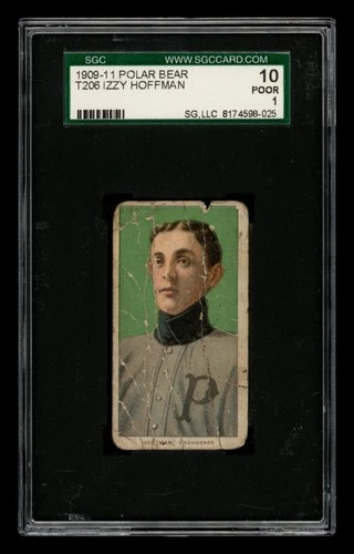 1909-11 T206 Set-Break Izzy Hoffman Polar Bear SGC 1 POOR