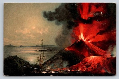 Vesuvius Volcano Eruption Naples Italy Stengel Postcard c.1900s