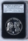 1 oz Silver Round/Medal 1987 Washington/Reagan – Liberty Lobby *RARE*