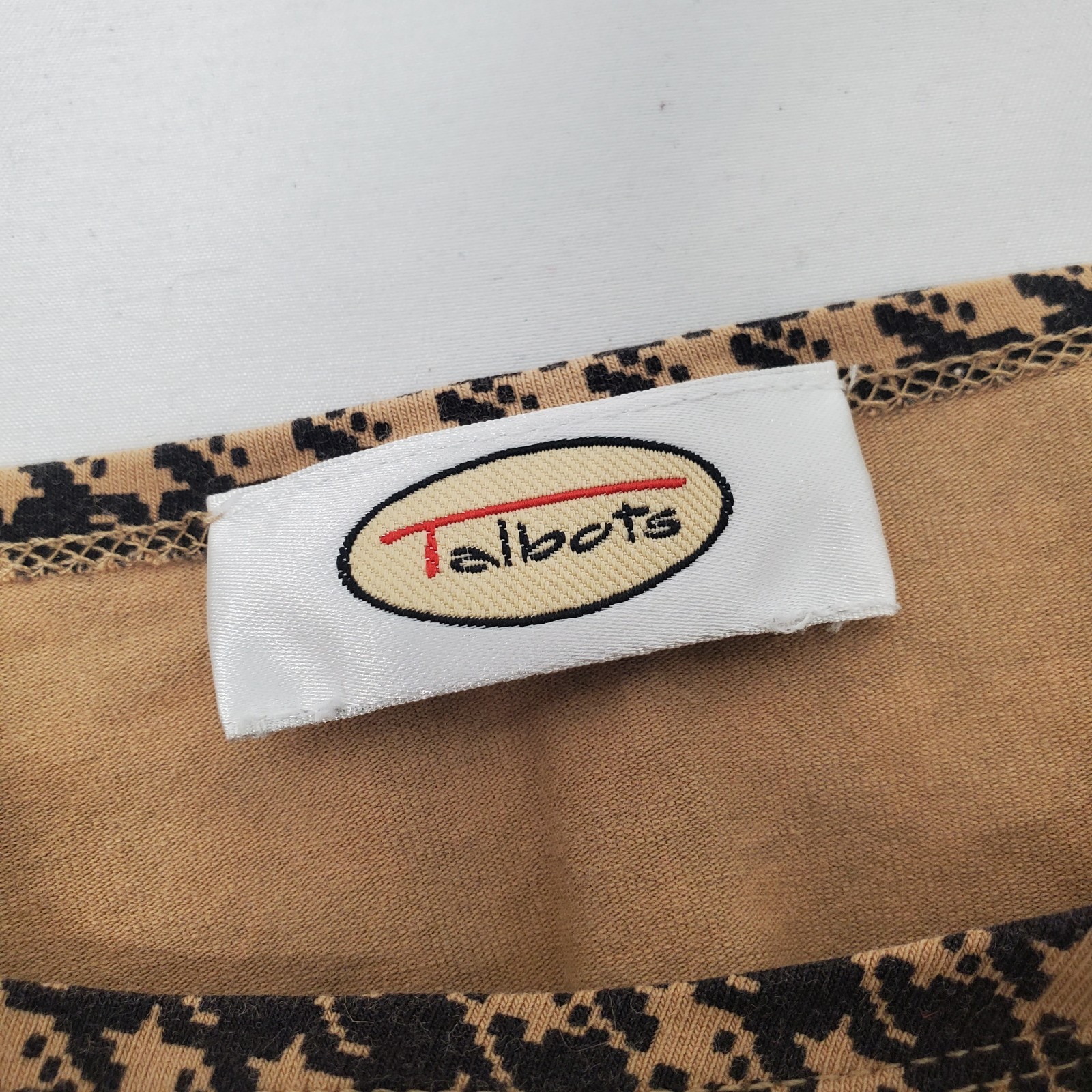 VTG Talbots Houndstooth Abstract Patterned Top Si… - image 6