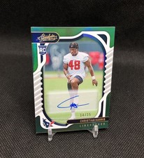 2022 Absolute Christian Harris AUTO /15 GREEN SSP Rookie Card No. 154 FALCONS ?. rookie card picture