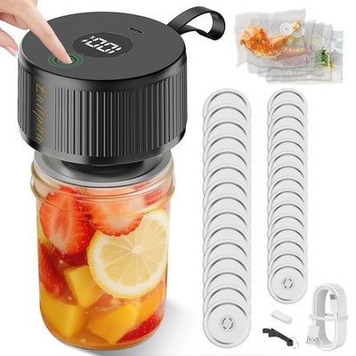 Electric Mason Jar Vacuum Sealer Kit, Automatic Jar Vacuum Sealer for Wide & ...