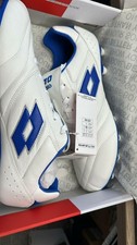 Lotto Stadio 200 III FG Soccer Cleats Size 11.5 White Blue K Leather Forefoot
