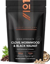 Clove, Wormwood & Green Black Walnut Hull 525mg &ndash; 90 Vegan Capsules &ndash; High