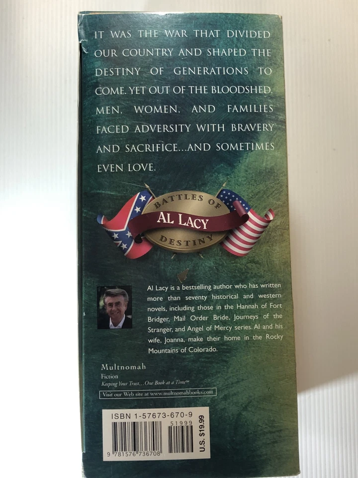 Juego de cajas Battles of Destiny (libros 1-4) - Al Lacy ficción cristiana de la guerra civil en muy buena condición Foto 2 de 4