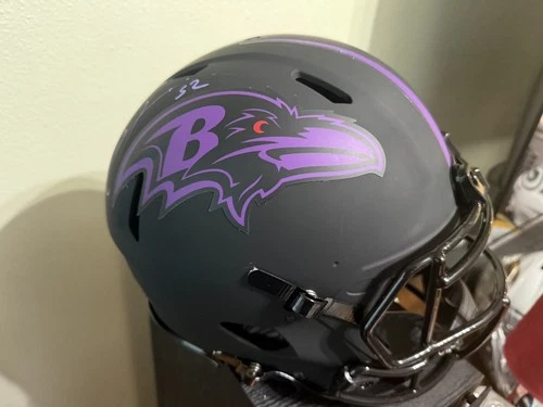 Ray Lewis Autographed Ravens F/S Eclipse Authentic Helmet-Beckett Certify