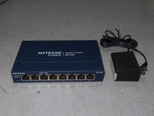 NETGEAR ProSafe GS108 v4 8-Port Gigabit Ethernet Network Switch w/ adapter