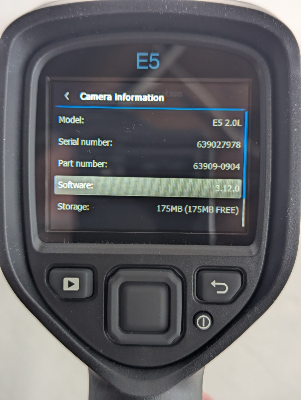 Flir E5 2.0L Ex Series Thermal Digital Camera E6390 #63909-0904 & Case 26APR2018