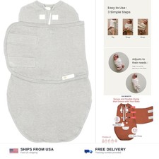 emb  2-Way Starter Baby Swaddle, 6-14 lbs, Newborn Infant Swaddle Sack 0-3 Mo...