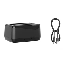 Battery Charging Hub for Insta360 X4 Battery Charger USB-C w/Card Storage Slots