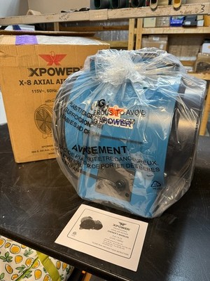 XPOWER X-8 8-Inch 1/3 HP 1000 CFM Variable Speed Industrial Ventilator Fan