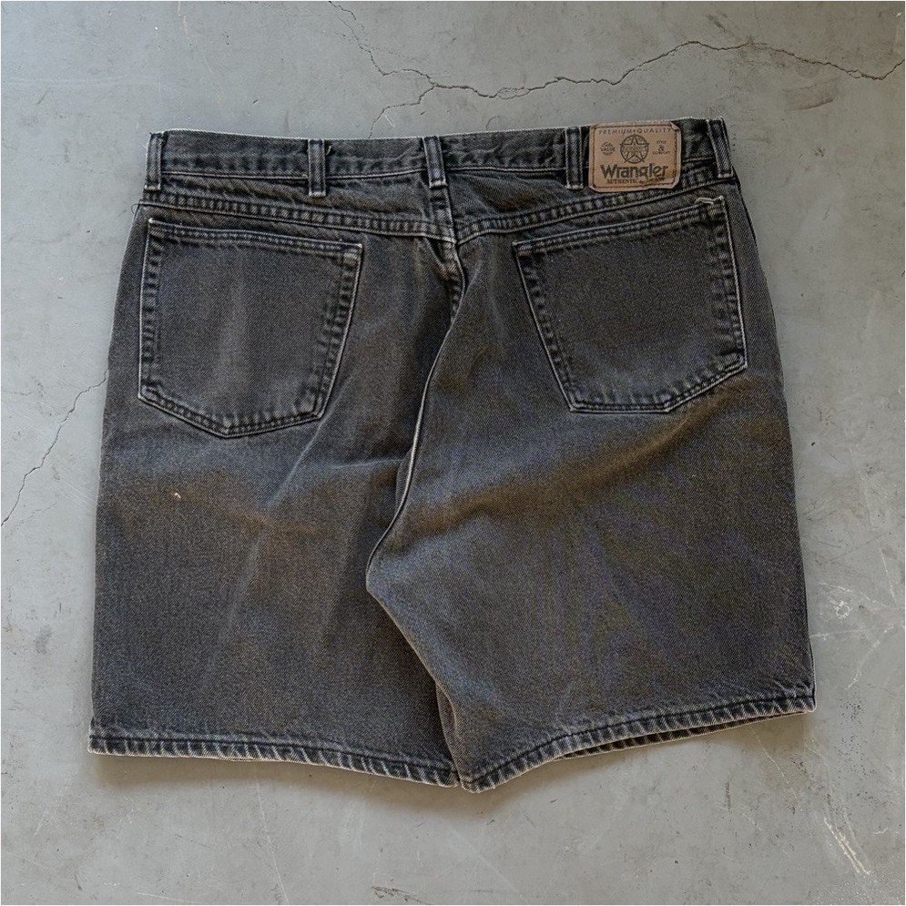 's Black Denim Jean Shorts Button Zip Pockets Medium Wash Fl