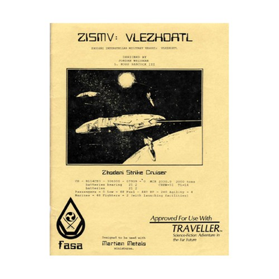 #ad #ad FASA Traveller Zhodani Interstellar Military Vessel Vlezhdatl EX $70.00