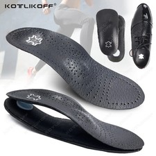 Leather Insoles For Shoes Sole Men Women Black Recycled Leather Half/Full Pads