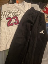 Nike Air Jordan Joggers Pants And Shirt Set Youth Size L 6-7yrs