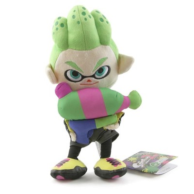 New Inkling Boy Neon Green SPLATOON 9 inch Plush (Official San-Ei) 1661 Doll