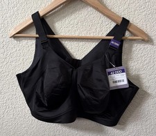 Catherines 42 DDD No wire Back Smoother Bra Double Lined Black Stretch