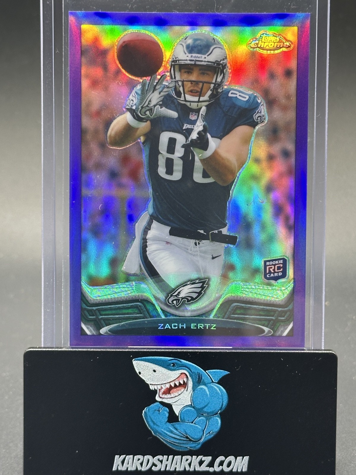 2013 Topps Chrome Zach Ertz #76 Purple Refractor #'d /499 rc rookie