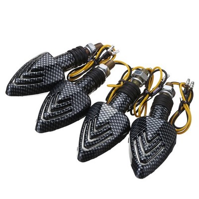 4x motorcycle indicator E-tested indicator light mini universal light black 12V