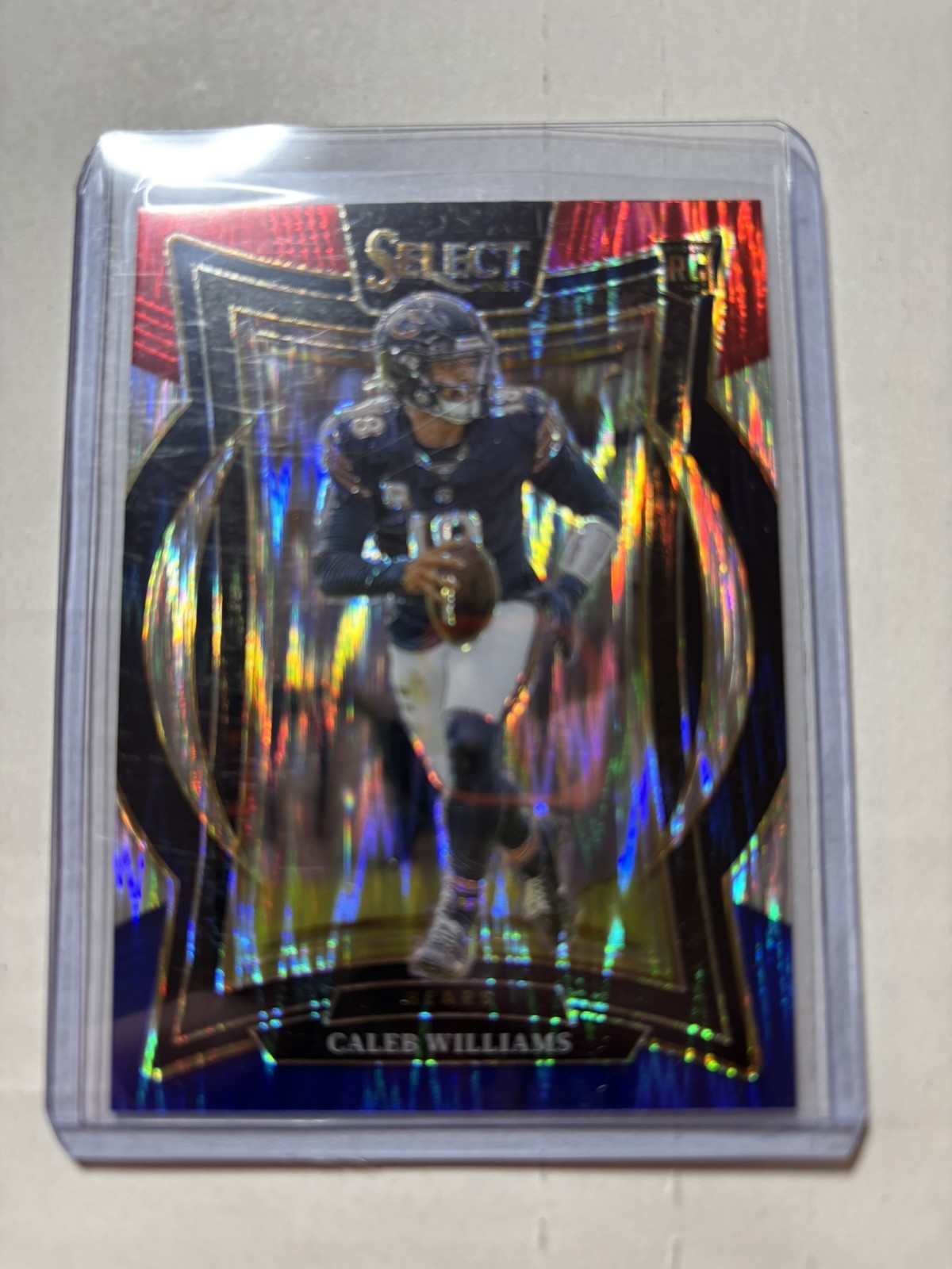 2024 Select Caleb Williams Concourse Red And Blue Shock Prizm