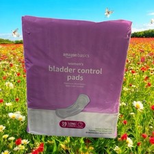 39 Count Amazon Basics Women's Incontinence Pads Long Bladder Control