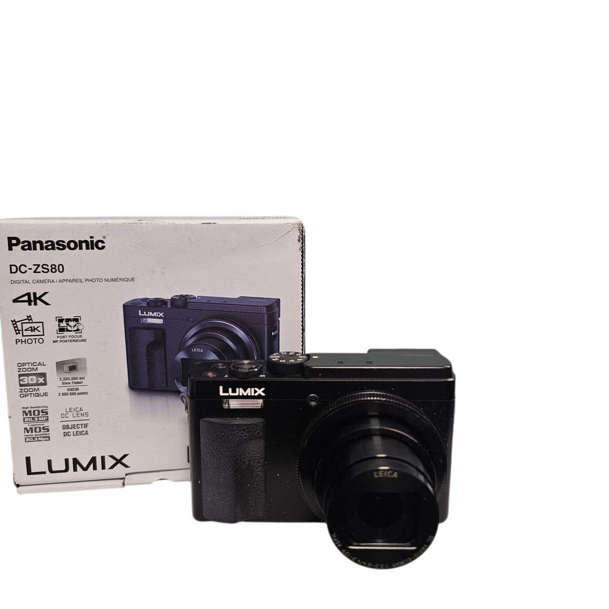 Panasonic Lumix DC-ZS80 Digital Camera 4K 30X Zoom Leica Lens