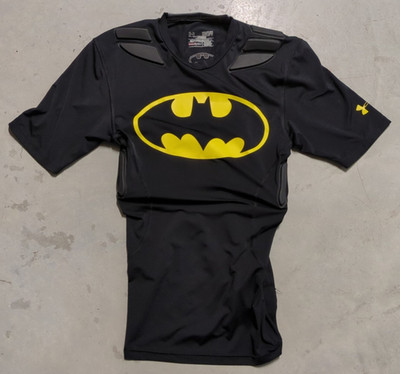 Under Armour Padded Football Heatgear Alter Ego Batman Compression Shirt Medium