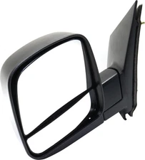 DRIVER SIDE MANUAL DOOR MIRROR; TEXTURED BLACK; DUAL GLASS