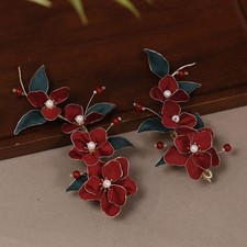 Hanfu Headpiece Hairpin Qipao Wedding Bridal Hair Accessory Chinese Style 2pc