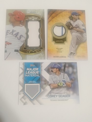 BELTRE-SEAGER-DEGROM Game used cards Read description