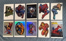 Marvel Superheroes and Villians Lot of 10 Vending Stickers w/ sleeves