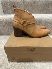 Frye and Co Tan Heeled Booties 5.5