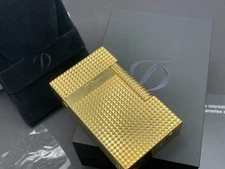 ST Dupont LeGrand Diamond Head Gold Torch Dual Flame Cigar Lighter c23009 $1695