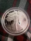 1988-S American Silver Eagle Proof In Org US Velvet Case. Cert Of Authenticity.
