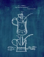 Bed-Bug Exterminators Patent Print Midnight