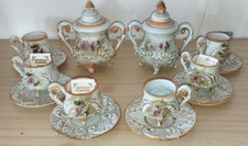 70'S - CAPODIMONTE - SERVIZIO DA CAFFE PER SEI TAZZINE, SEI PIATTINI E DUE BRICK