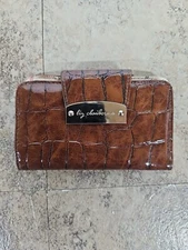 Liz Claiborne Brown alligator Texture Small Wallet 