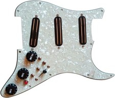 Prewired Loaded Pickguard with SSS Single Coil Pickups for Fender Strat Guitar
