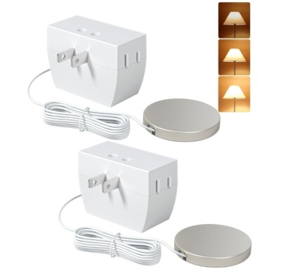 2 Pack Touch Dimmer Switch 3 Levels of Dimming For Dimmable LED Light 8ft Cord