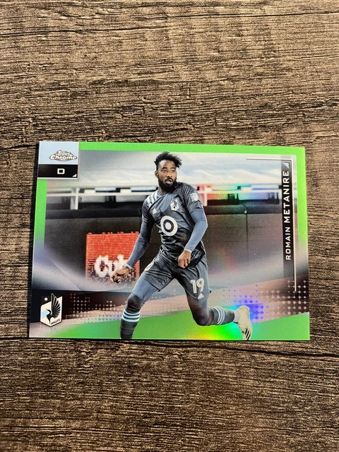 2021 Topps Chrome MLS Romain Metanire Neon Green Refractor /99 Minnesota