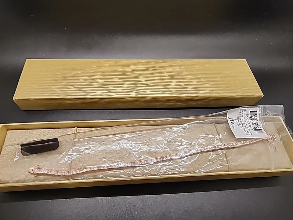 Теннисный браслет bella Luce белая квадратная огранка 6,50 карата фианиты розовое золото 18 карат более 925 - Изображение 3 из 4