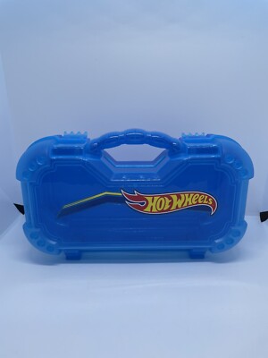 HOT WHEELS Smart Box Car Case Blue Small Hand Held Carrying Case