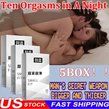 50PCS Small Size Ultra Thin Latex Condom for Men Sex Products Tight Condoms 45mm