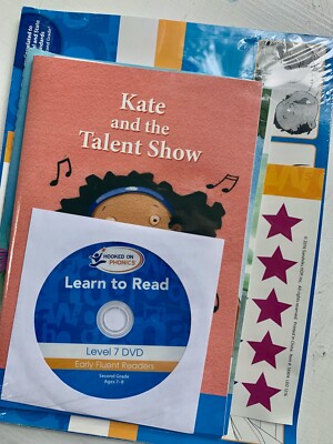 Hooked on Phonics level 7 dvd complete book and workbook set