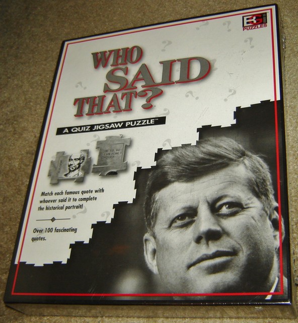 WHO SAID THAT? A QUIZ JIGSAW PUZZLE, NEW AND SEALED, OVER 100